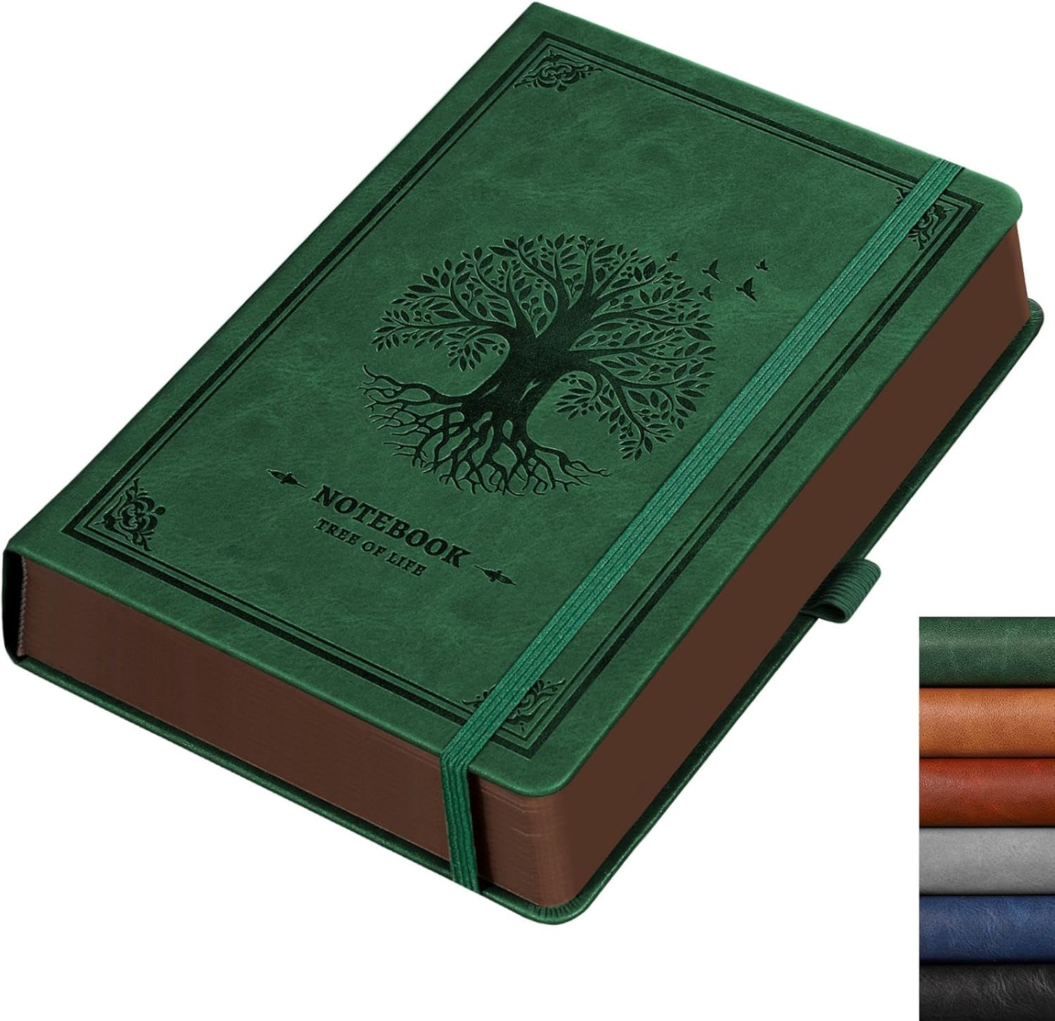 RETTACY A5 Blank Notebook, Hardcover Leather Plain Paper Notebook, 320 Numbered...