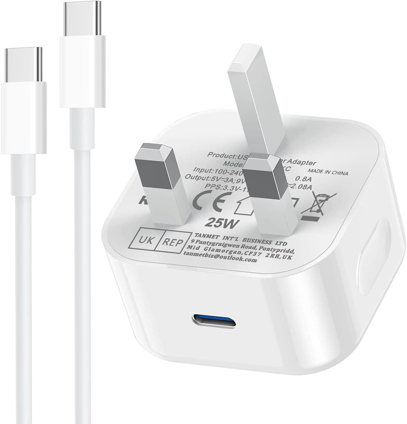 Bediaca USB C Charger for Samsung, Fast Charging USBC PD Plug and Type C Cable 1...