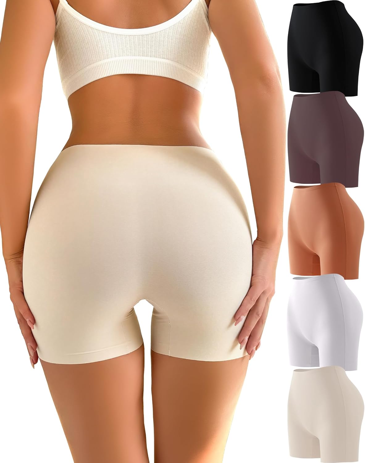 Knowyou Seamless Boy Shorts Underwear for Women No Show Womens Boxer Boyshorts S...