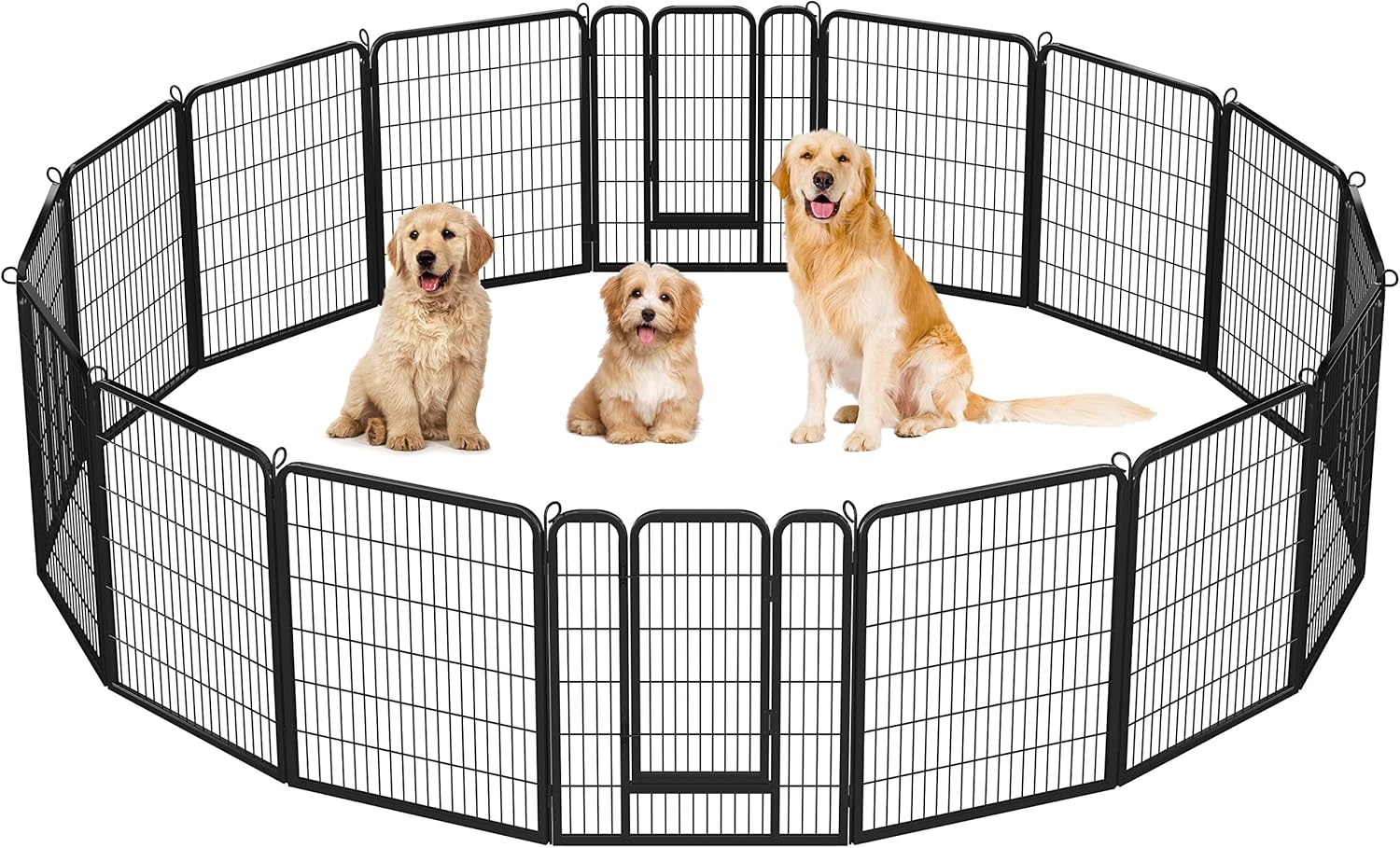 Yaheetech Dog Playpen, 16 Panel Puppy Play Pen Heavy Duty Pet Exercise Fence for...