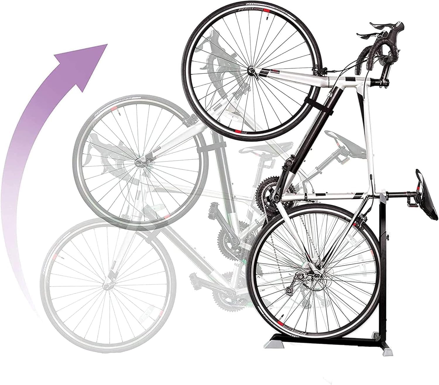 Bike Nook Bicycle Stand, Portable and Stationary Space-Saving Rack with Adjustab...