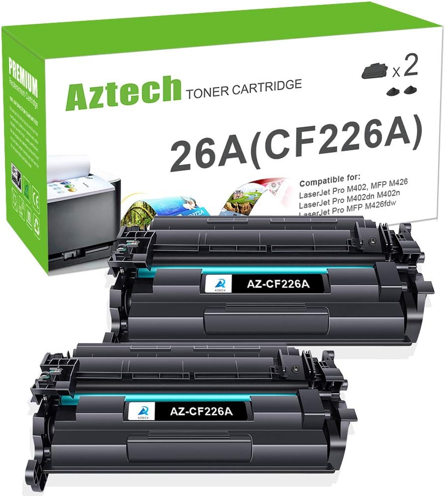 Aztech 26A CF226A Toner Cartridge 2 Pack Compatibl...