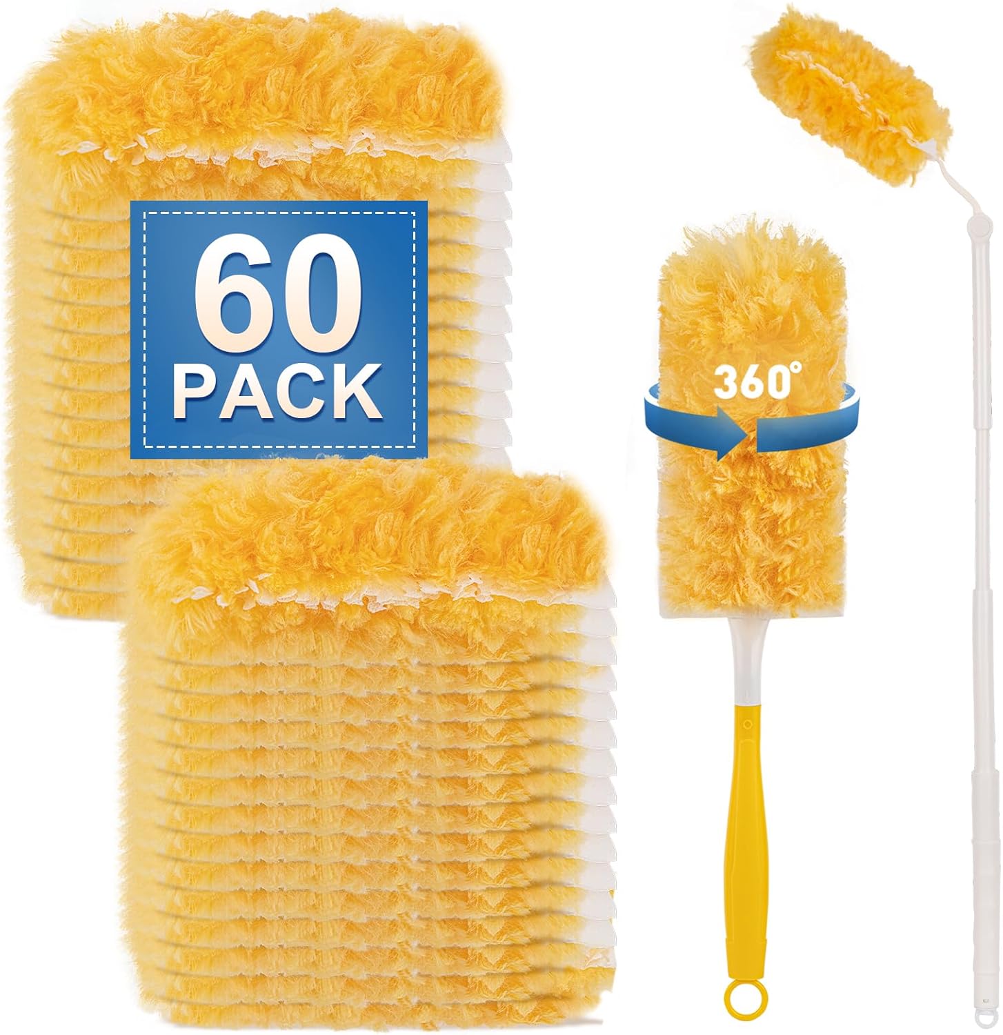Heavy Duty Duster Refills Compatible with Swiffer Duster, Disposable Dusters Kit...