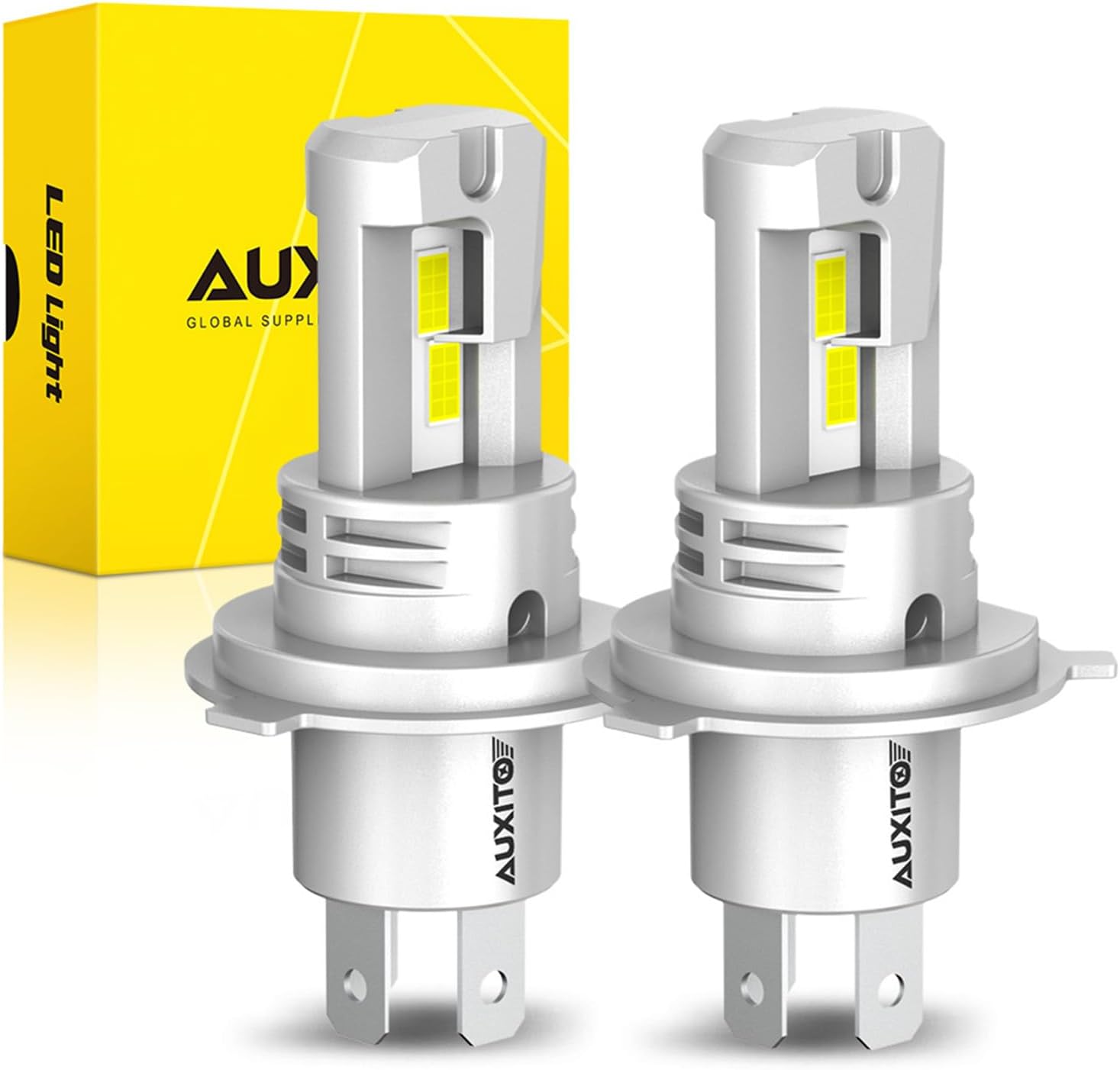 AUXITO H4 HB2 9003 Fog Bulbs, 900% Brighter, 6500K Cool White, Plug and Play, Ca...