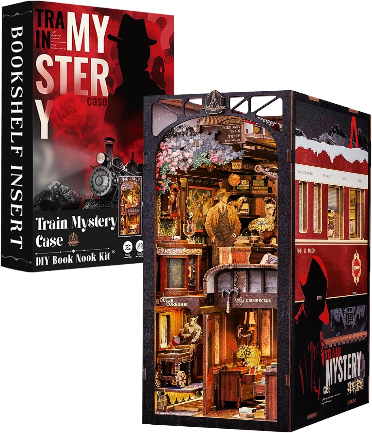 DIY Fsolis Book Nook, Special Miniature Room House Kit for Adults, Unique Booken...