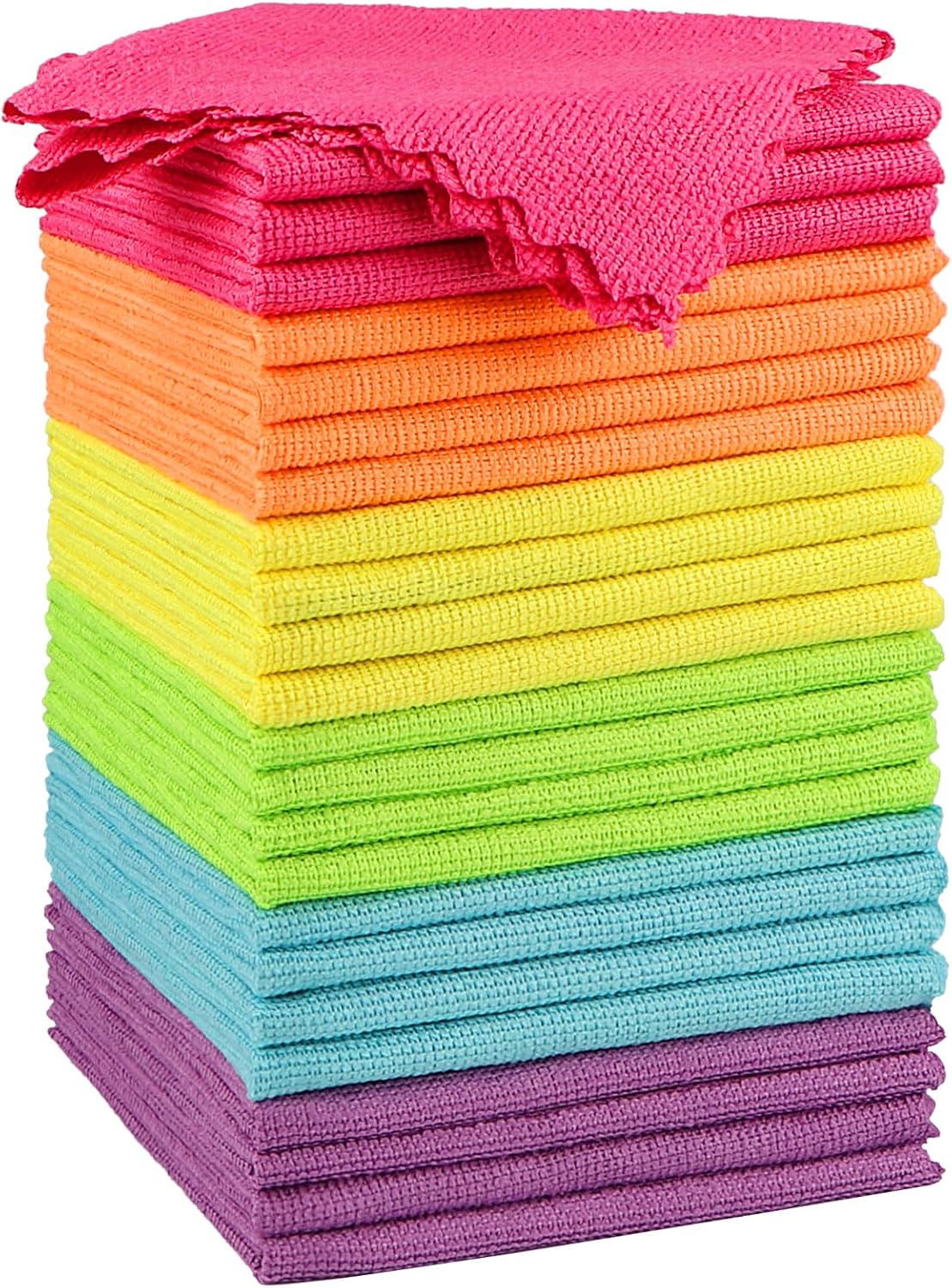 Orighty Cleaning Cloths 12x12 inch, Pack of 24, Highly Absorbent Microfiber Clea...