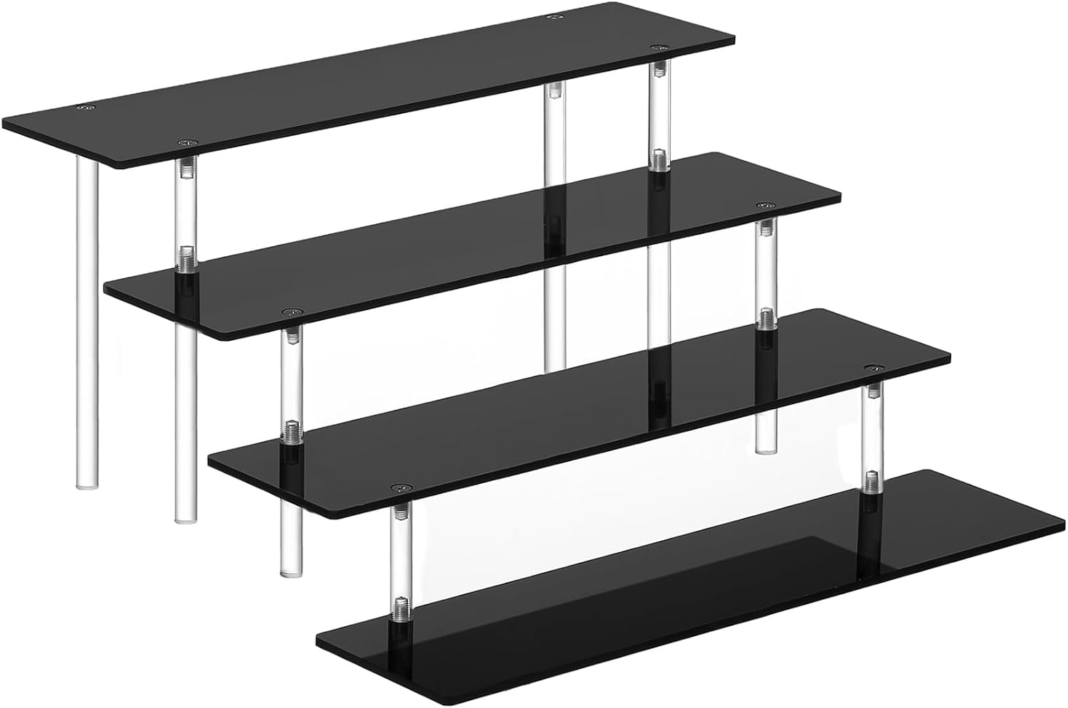 4 Tier Perfume Organizer Stand, Acrylic Risers Display Stands, Display Risers, P...