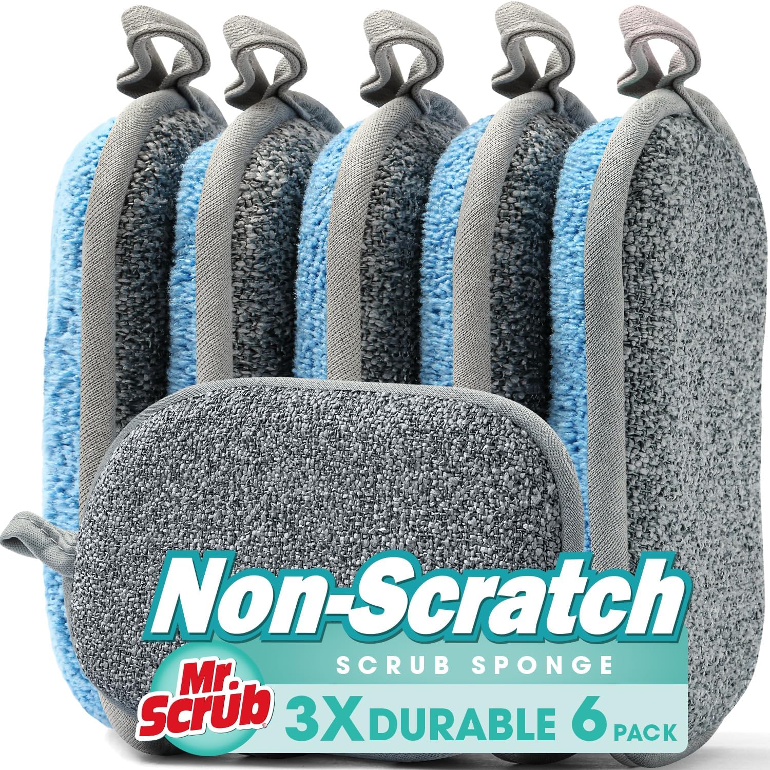 Sponges Kitchen Dish Sponge for Washing Dishes Cleaning Kitchen, All-Purpose, 6...