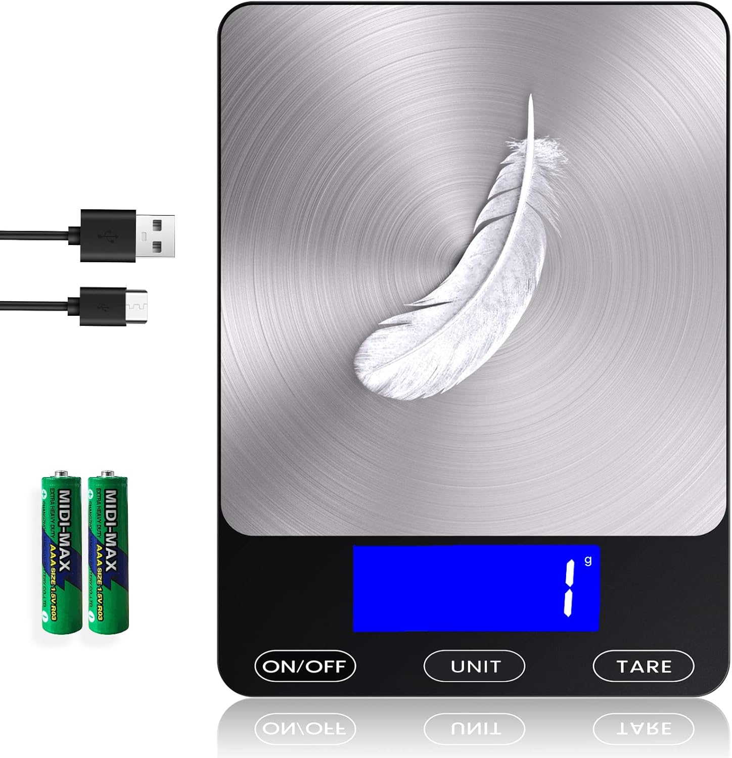 Food Scale -33lb Digital Kitchen Scale for Food Ou...