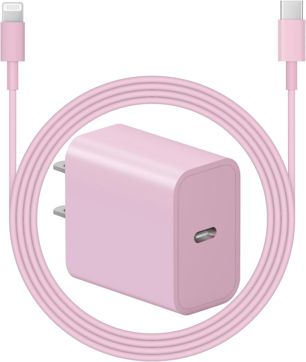 iPhone Charger Super Fast Charging 20W PD Power Wall Charger with 6FT Charging C...