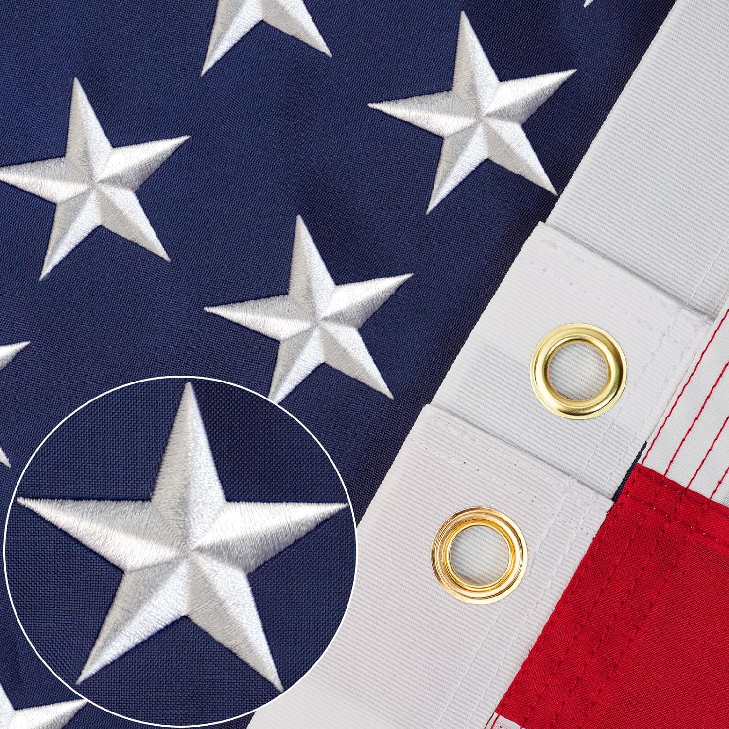 Thicken American Flag for Outside, 3x5 100% in USA High Wind, Outdoor Heavy Duty...