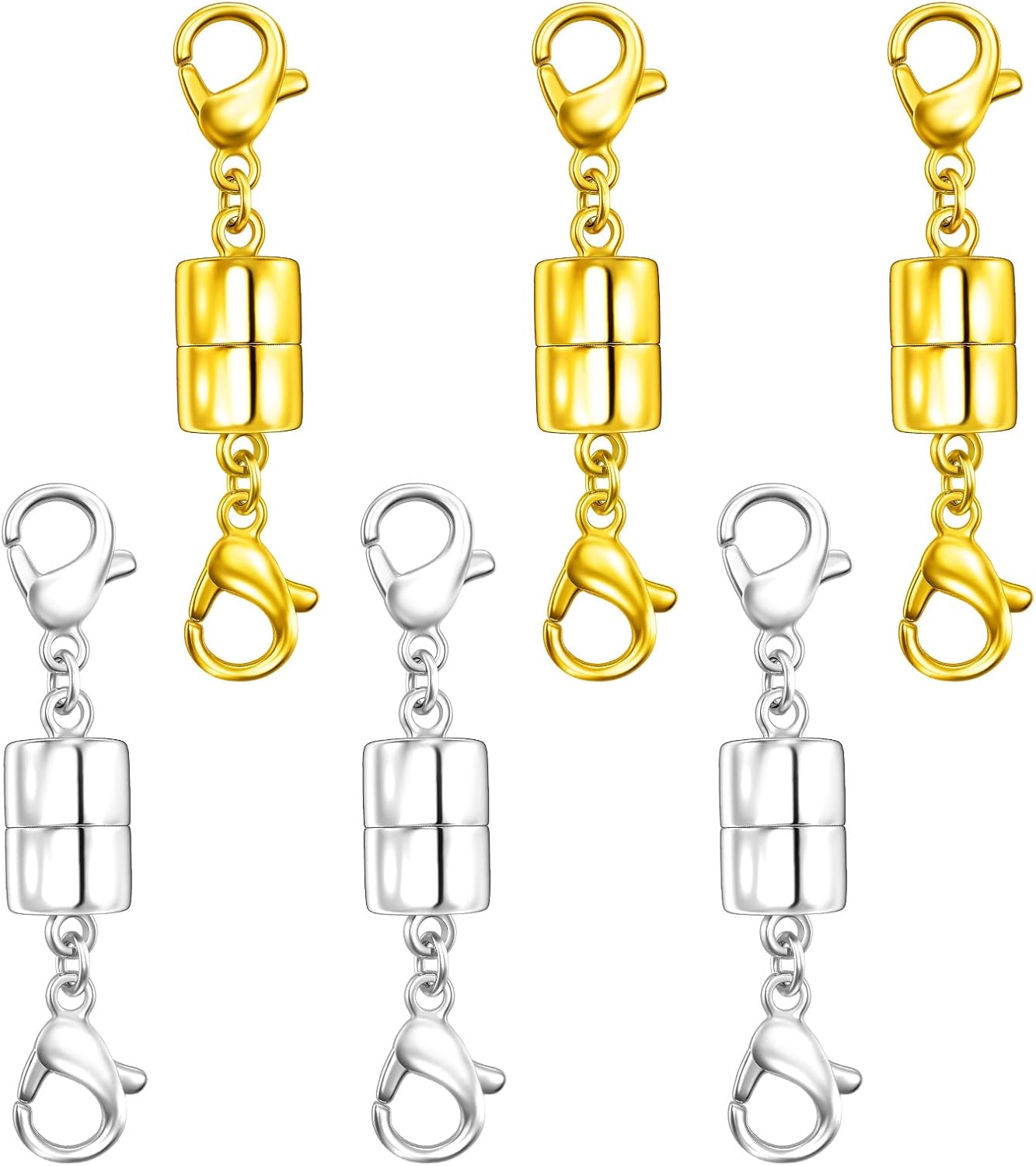 Double Lobster Clasp Magnetic Necklace Clasps and Closures 14K Gold and Silver M...