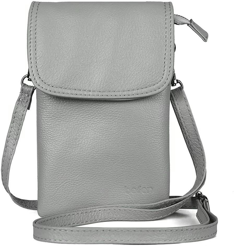 befen Genuine Leather Phone Bag, Real Leather Phone Purse Wallet, Small Cell Pho...