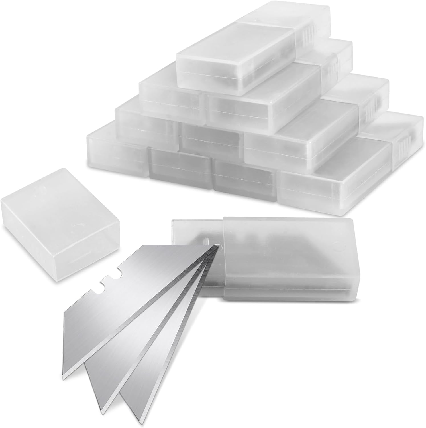 Romeda Utility Knife Blades, 100 Pcs Razor Blades, SK5 High Carbon Steel Box Cut...