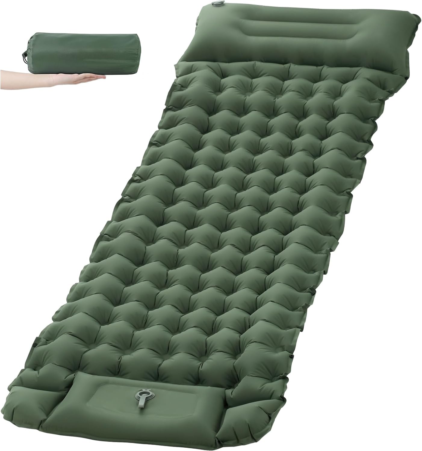 Aptliton Inflating Sleeping Pad for Camping, 10cm Thickness Camping Mat with Bui...