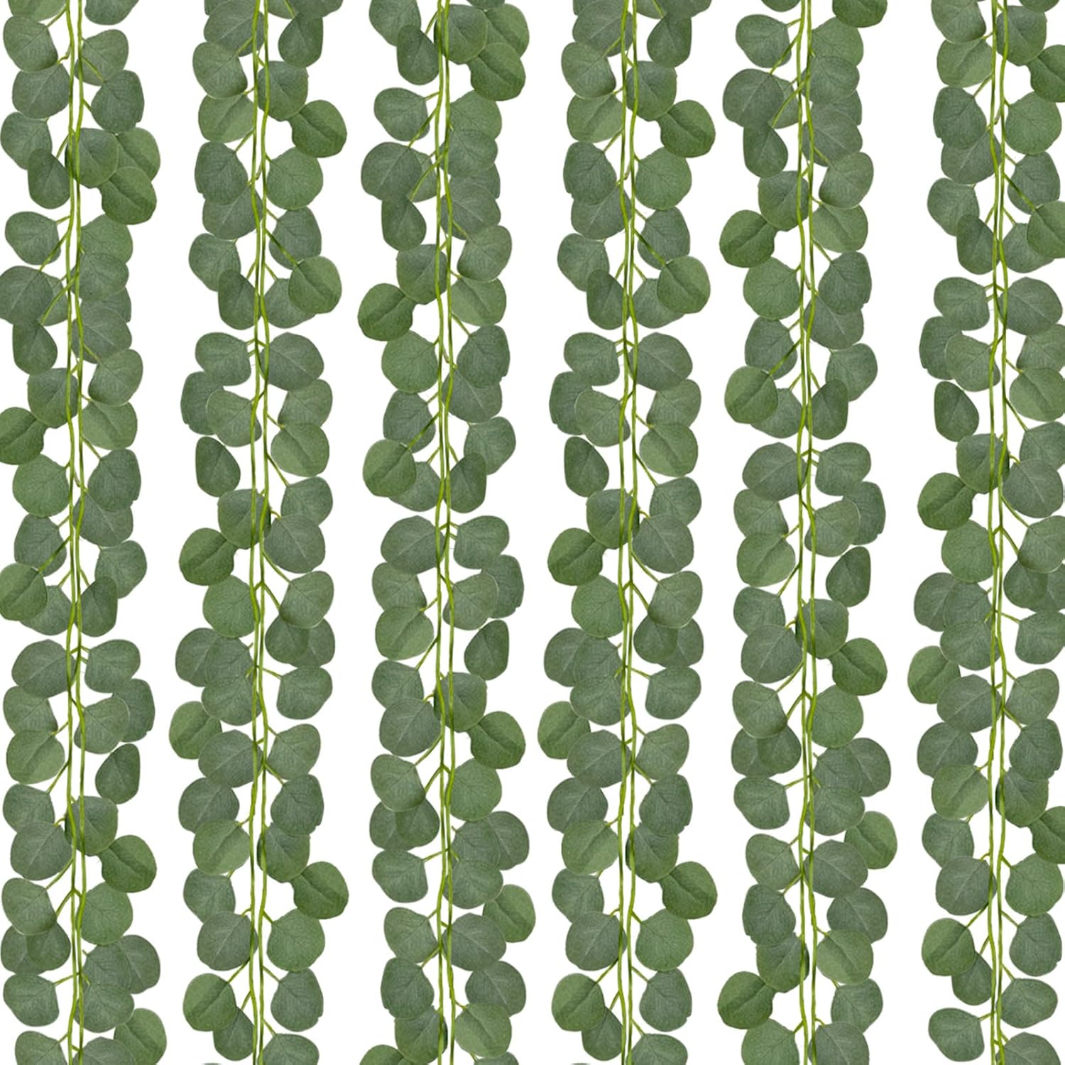 CQURE 12 Pack 84Ft Eucalyptus Garland,Artificial Eucalyptus Leaves Table Greener...
