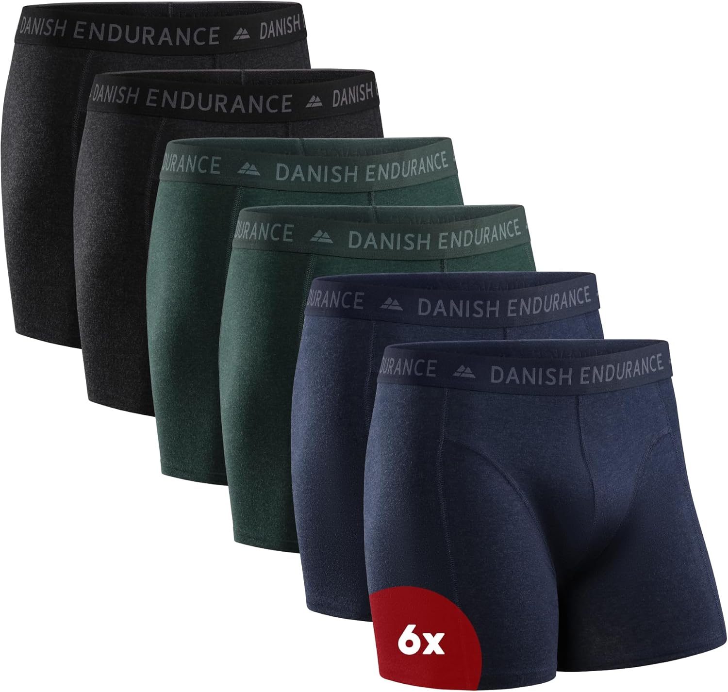 DANISH ENDURANCE Cotton Boxers for Men with Optional Fly, Mens Boxers Shorts Mul...