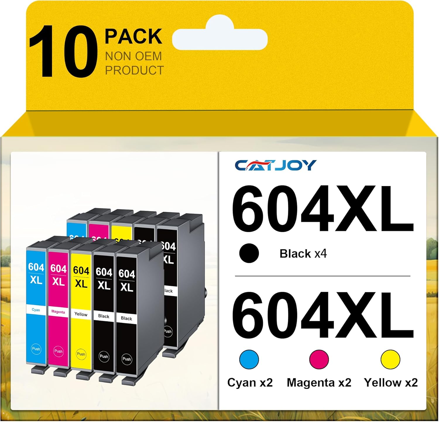 CATJOY 604XL Ink Cartridges Replacement for Epson 604 604xl Ink Cartridges Multi...