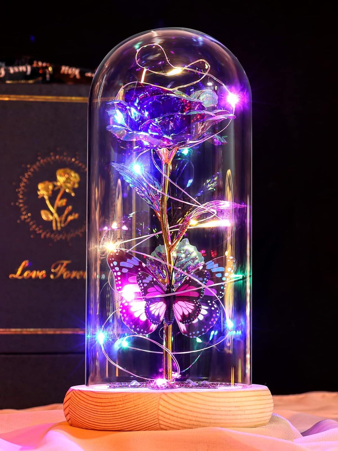 Beferr Mother's Day Rose Gifts, Special Galaxy Colorful Rose for Birthday, Uniqu...
