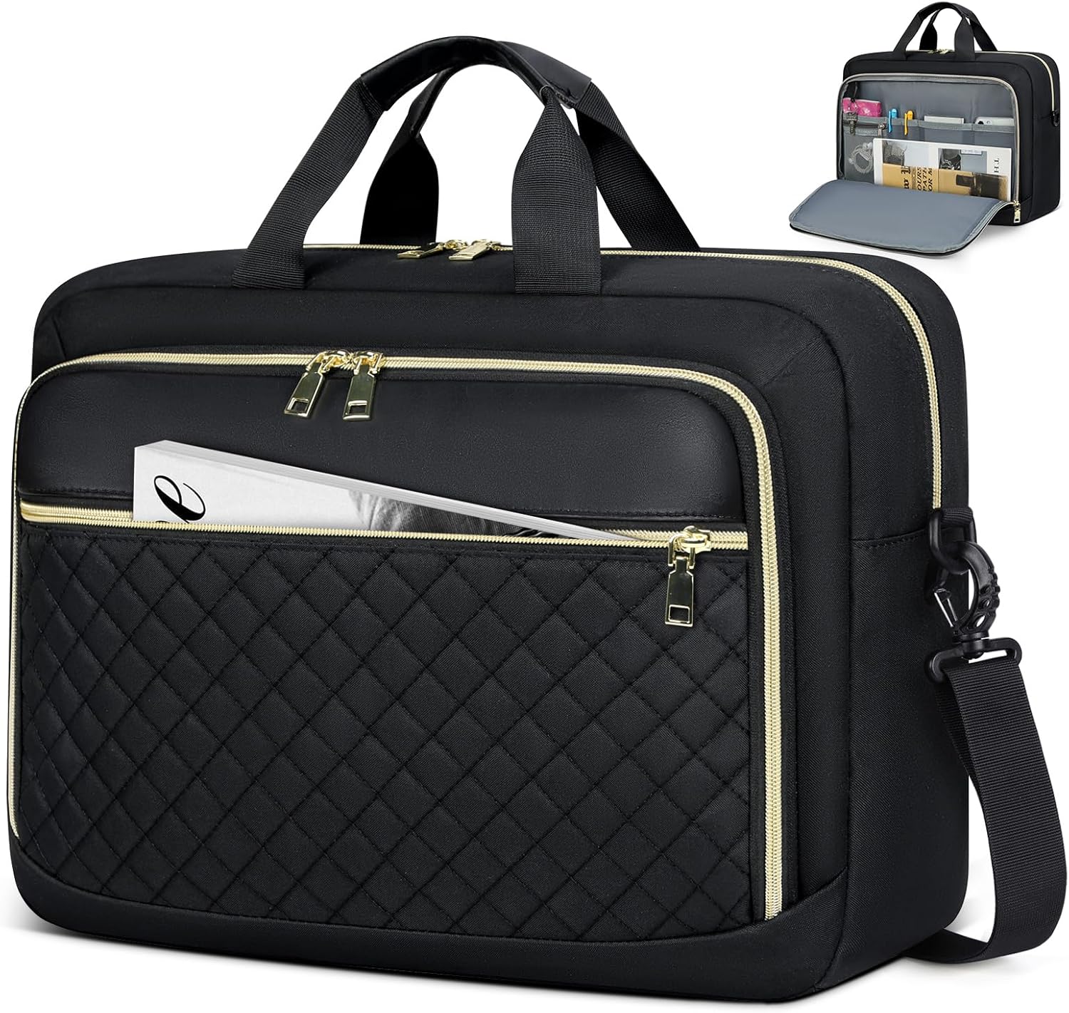 NEWHEY Laptop Bag 17.3 inch Briefcase for Women Large Laptop Case Computer Bag W...