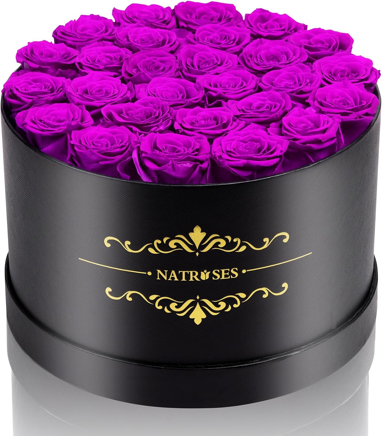 NATROSES 27 Piece Forever Preserved Roses in a Box, Preserved Flowers for Delive...