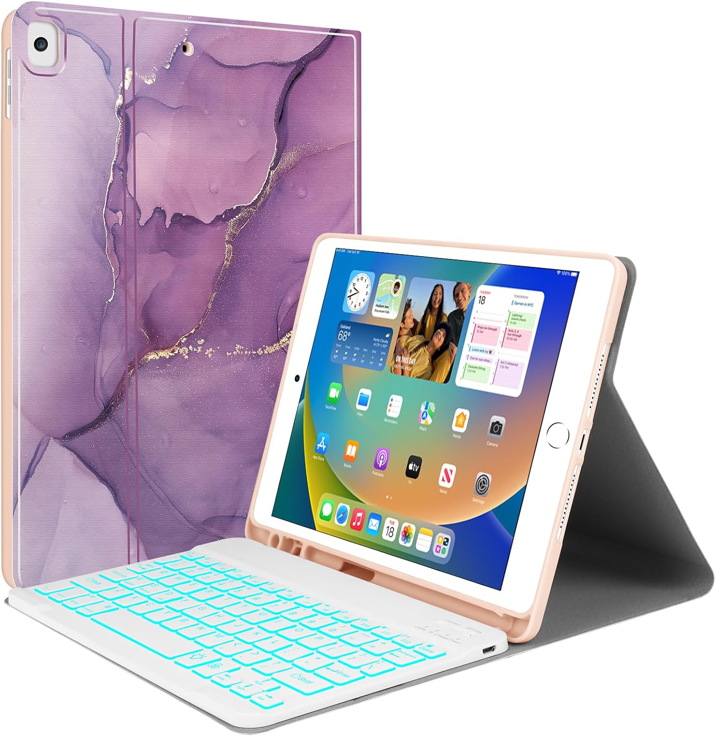 Backlit Keyboard Case for iPad 10.2 9th 8th 7th Generation - Wireless Detachable...
