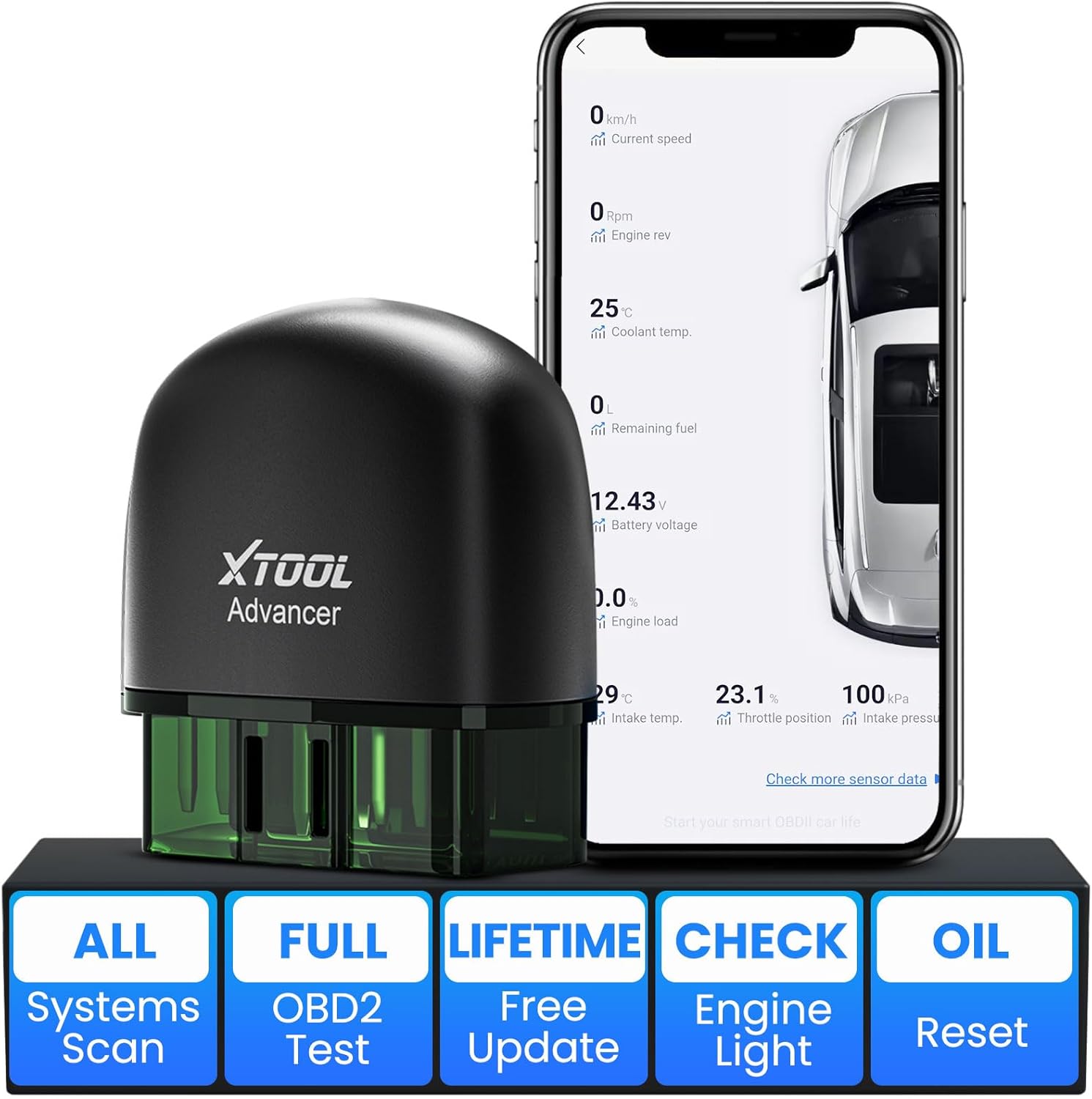 XTOOL AD20 Pro OBD2 Scanner for iPhone & Android:...