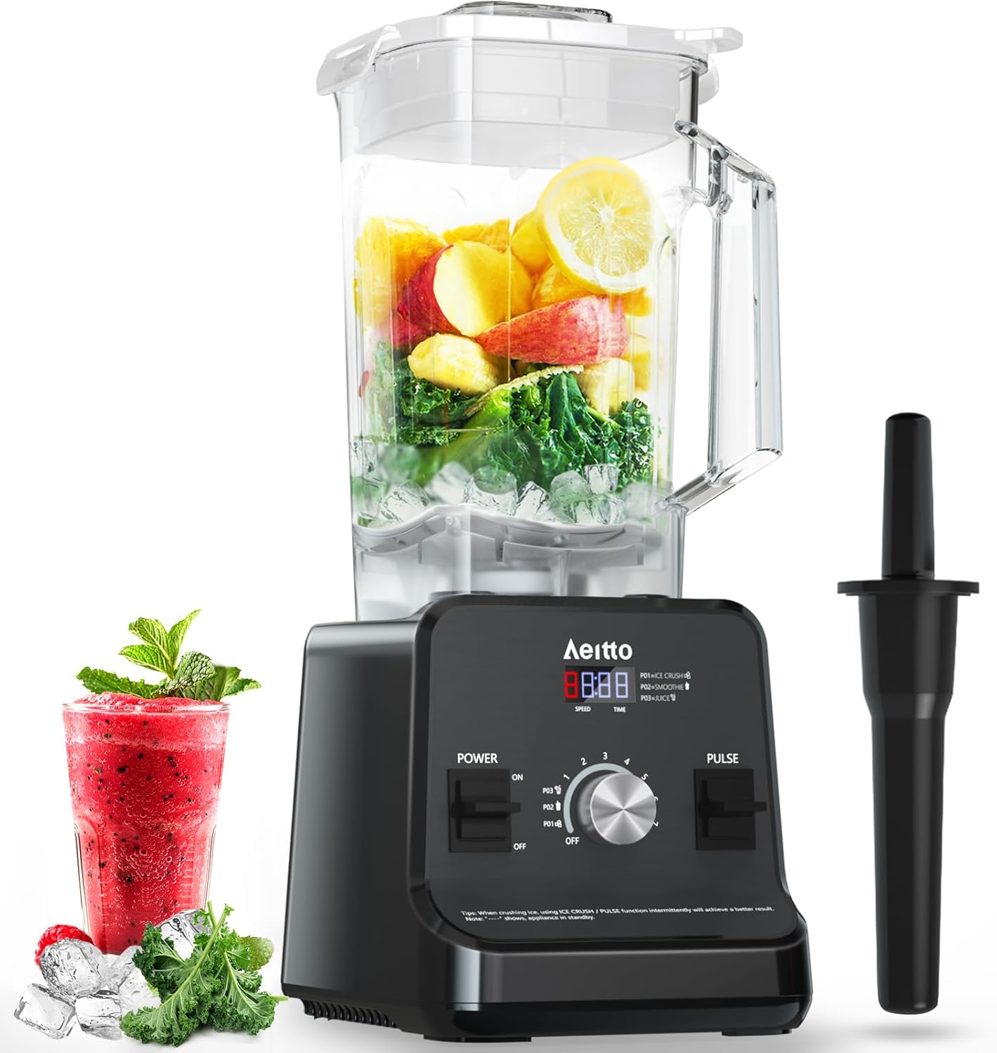 Aeitto Blender, Blenders for Kitchen with 1500-Watt Motor, 68 Oz Large Capacity,...