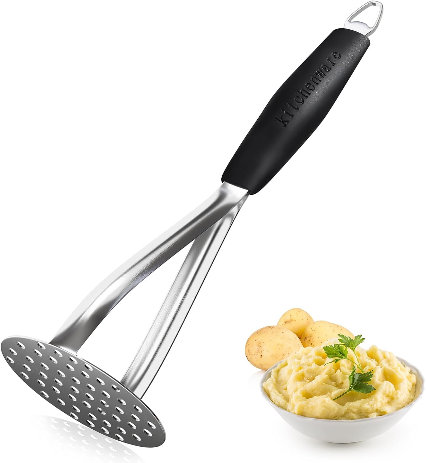 High-Quality Joyoldelf Stainless Steel Potato Masher, Special Potato Press Baby...