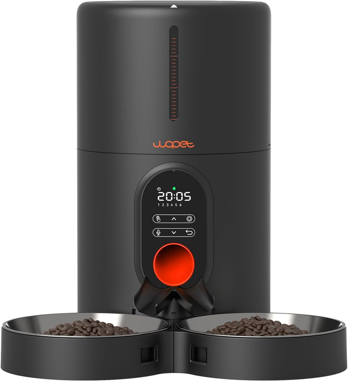 WOPET Automatic Cat Feeders 2 Cats-(𝟮𝟬𝟮𝟰 𝗨𝗽𝗴𝗿𝗮𝗱𝗲) Timed Cat Feeder with Stainles...