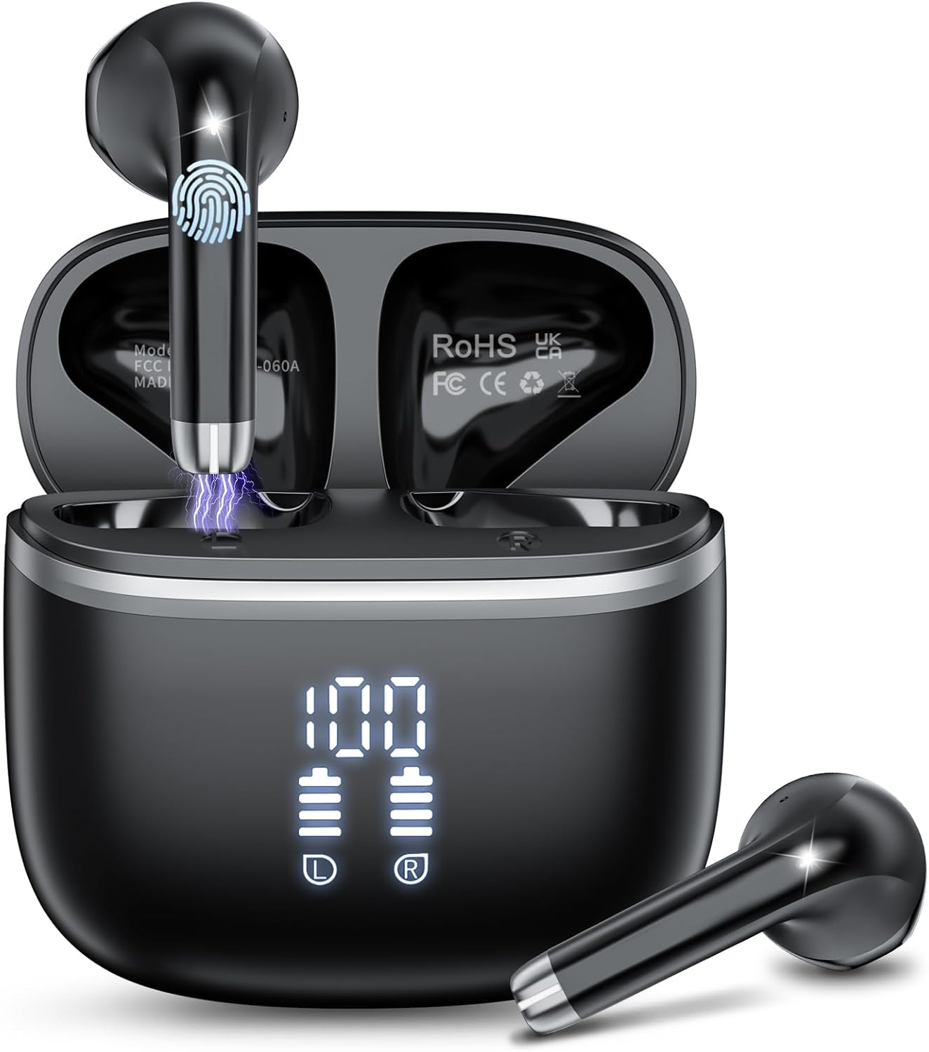 Wireless Earbuds, Bluetooth 5.4 Headphones with 4 ENC Noise Cancelling Mic, 50H...