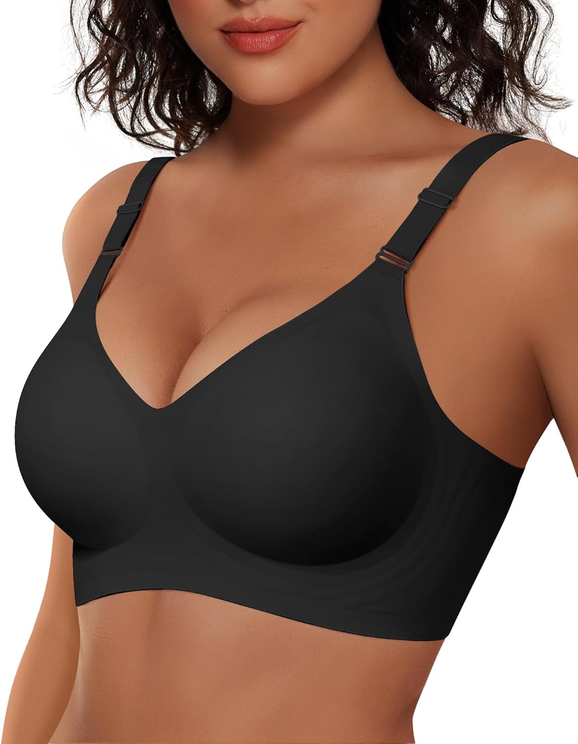 Vertvie Womens Wireless Bras No Underwire Push Up Bra Seamless Supportive Full C...