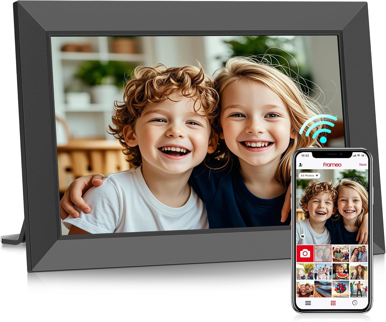 Frameo 10.1 Inch Digital Picture Frame, Smart WiFi Electronic Photo Frame with H...