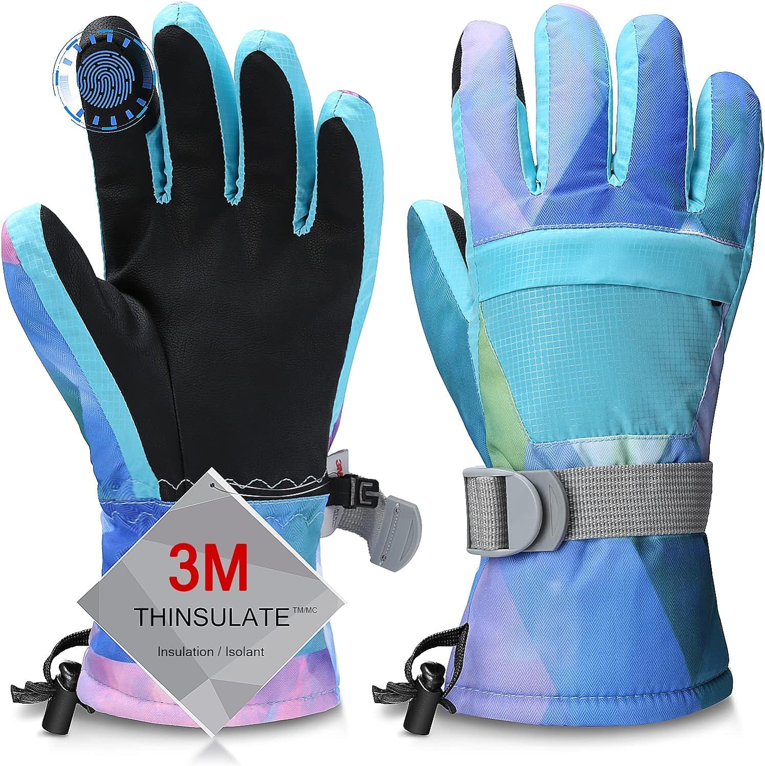 Warmest Odtmger Ski Gloves, Unique Waterproof and Breathable Snow Gloves for Col...