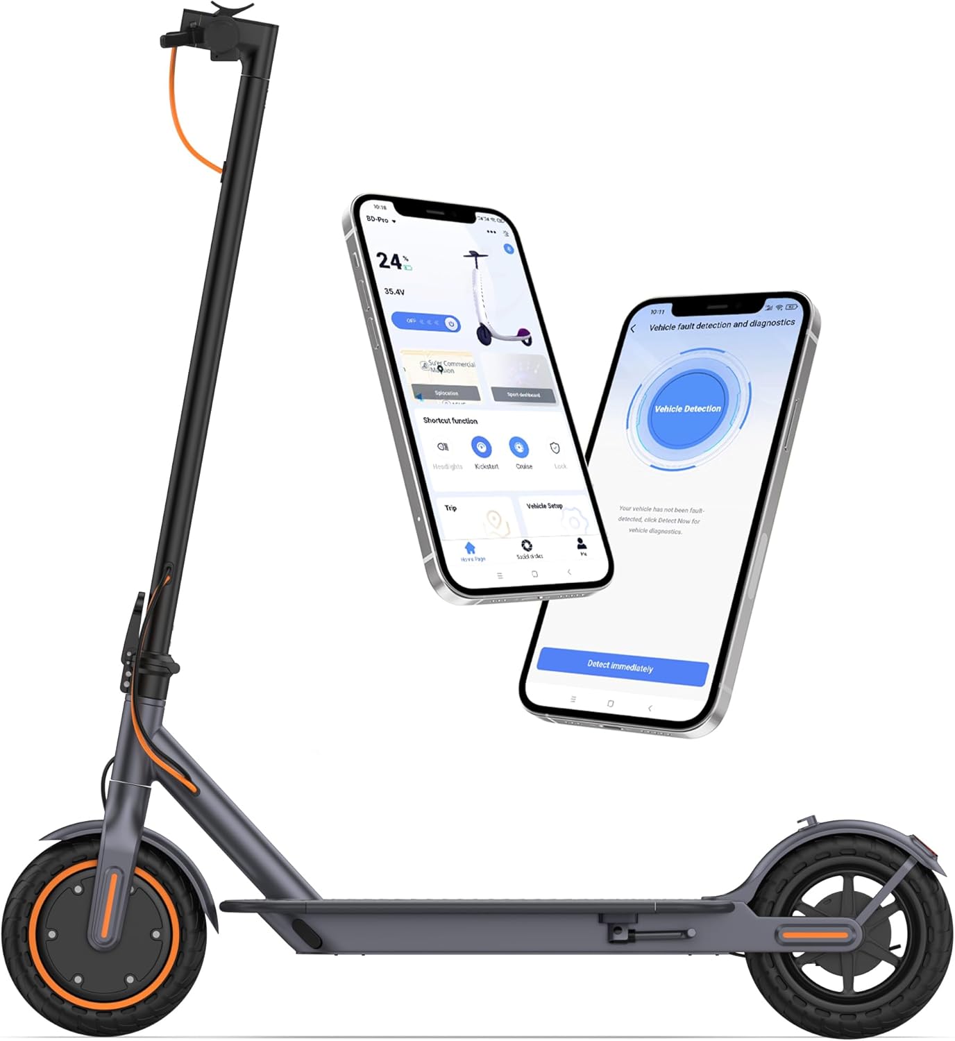 VOLPAM Electric Scooter, 8.5" /10''Solid Tires, Powerful 350W/500W Motor, 19/23M...