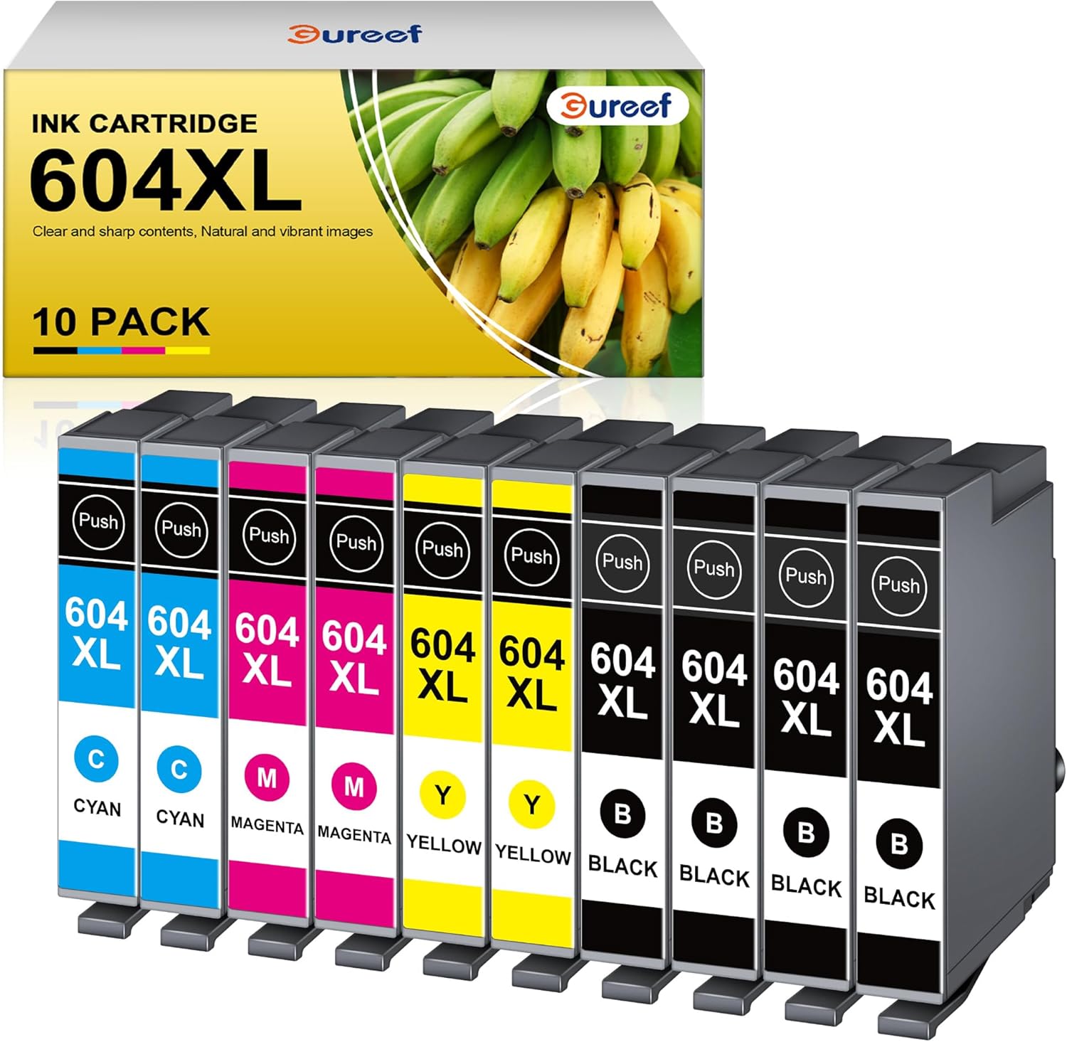 Gureef 604XL Ink Cartridges for Epson 604 604xl Ink Cartridges Multipack for Eps...