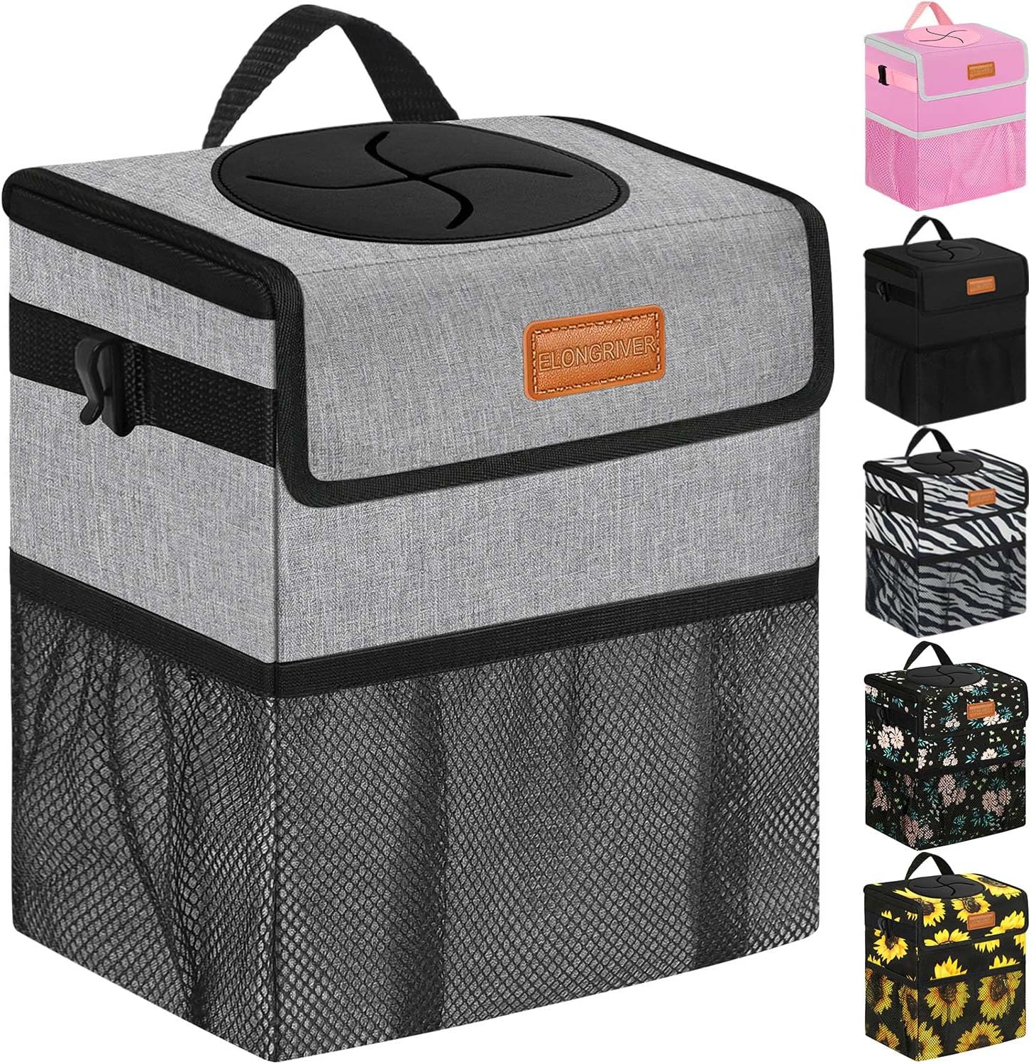 Car Trash Can Bin for Back Seat Leak Proof, Cute Trash Bag Hanging, for SUV Truc...