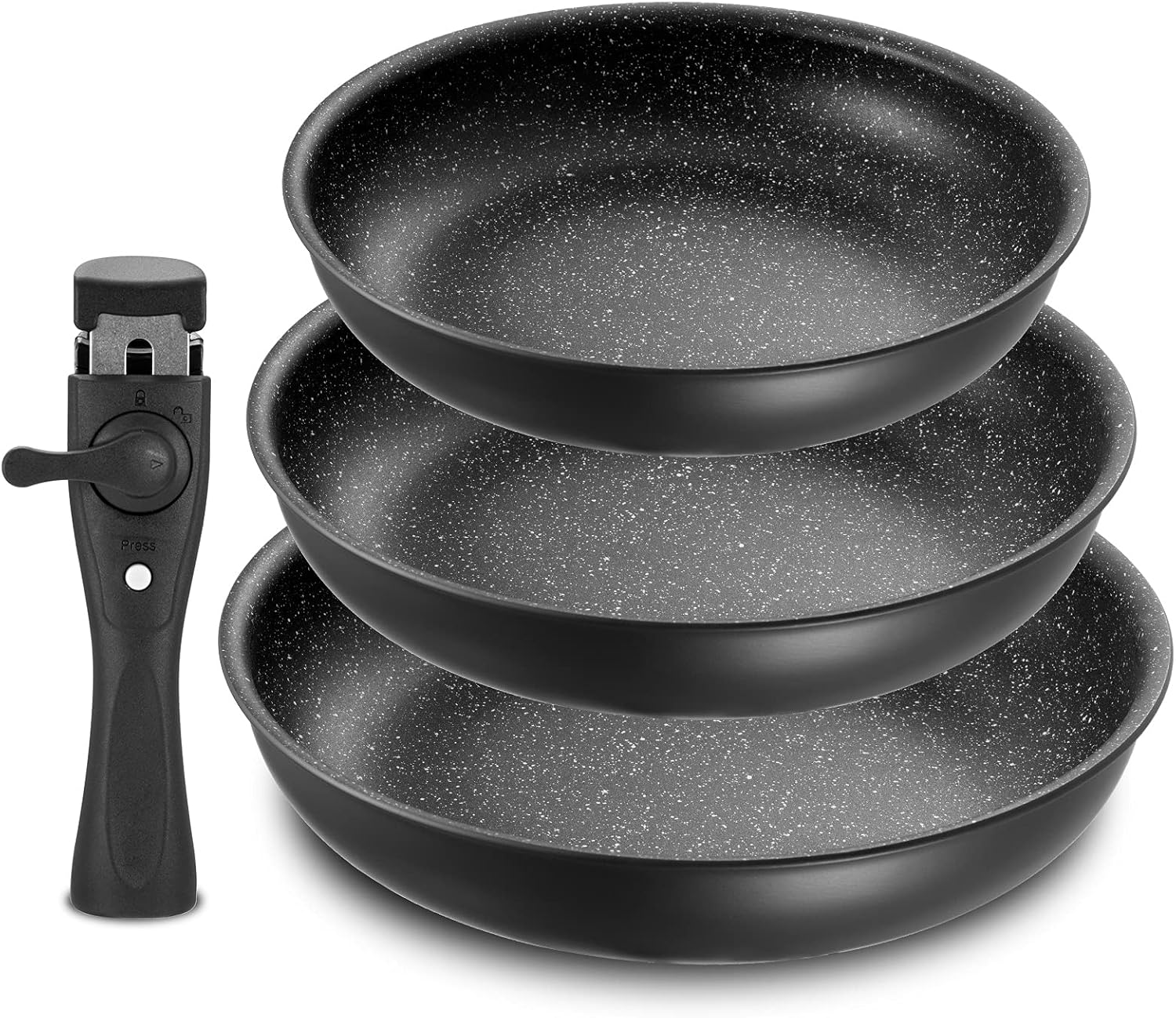 Fadware Non Stick Frying Pan with Removable Handle, Non Stick Frying Pan Set for...
