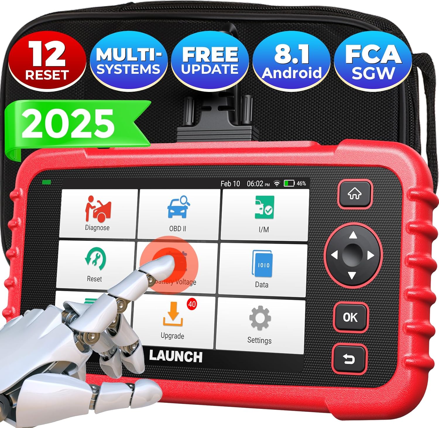2025 LAUNCH OBD2 Scanner CRP129X V2.0 Elite FCA AutoAuth Car Scanner, 12 Resets...