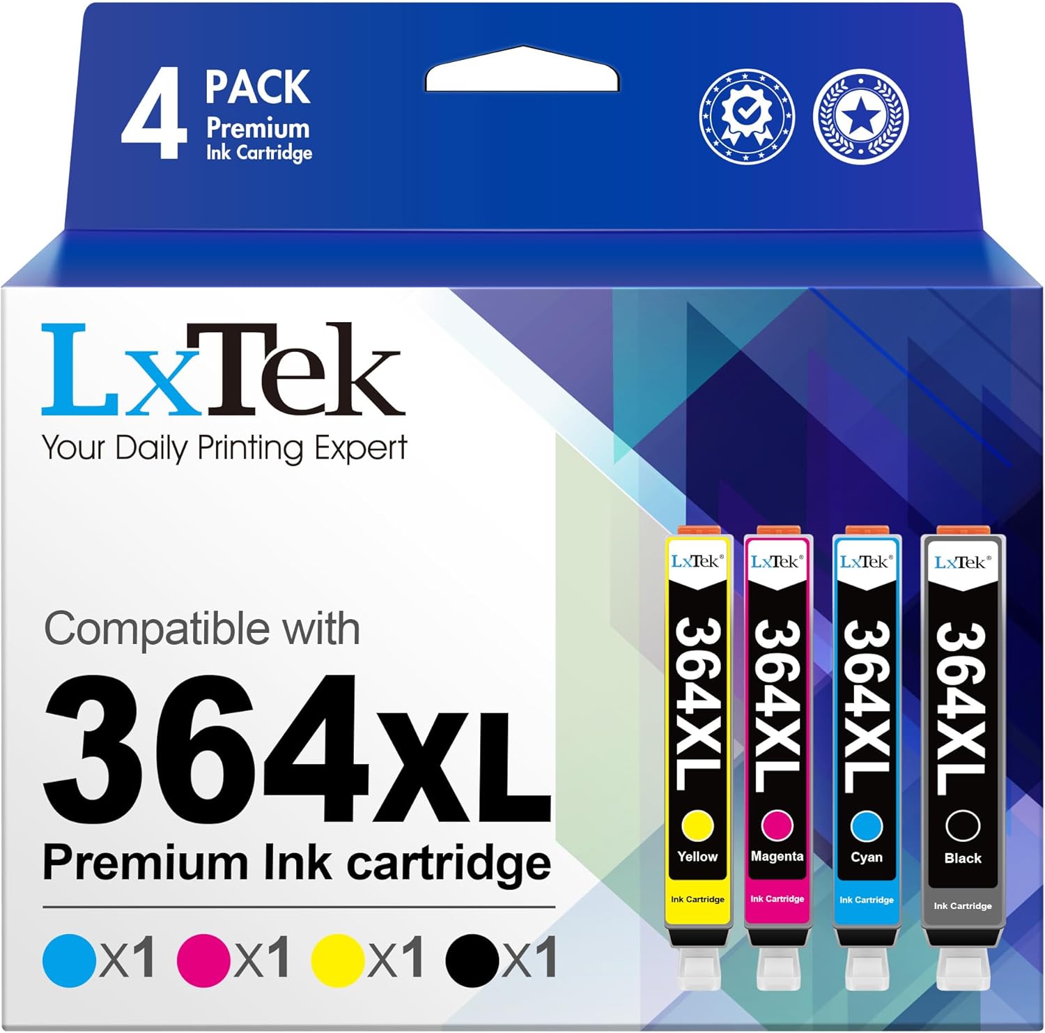 LxTek 364XL Ink Cartridges Multipack Compatible for HP 364 Ink for HP Photosmart...