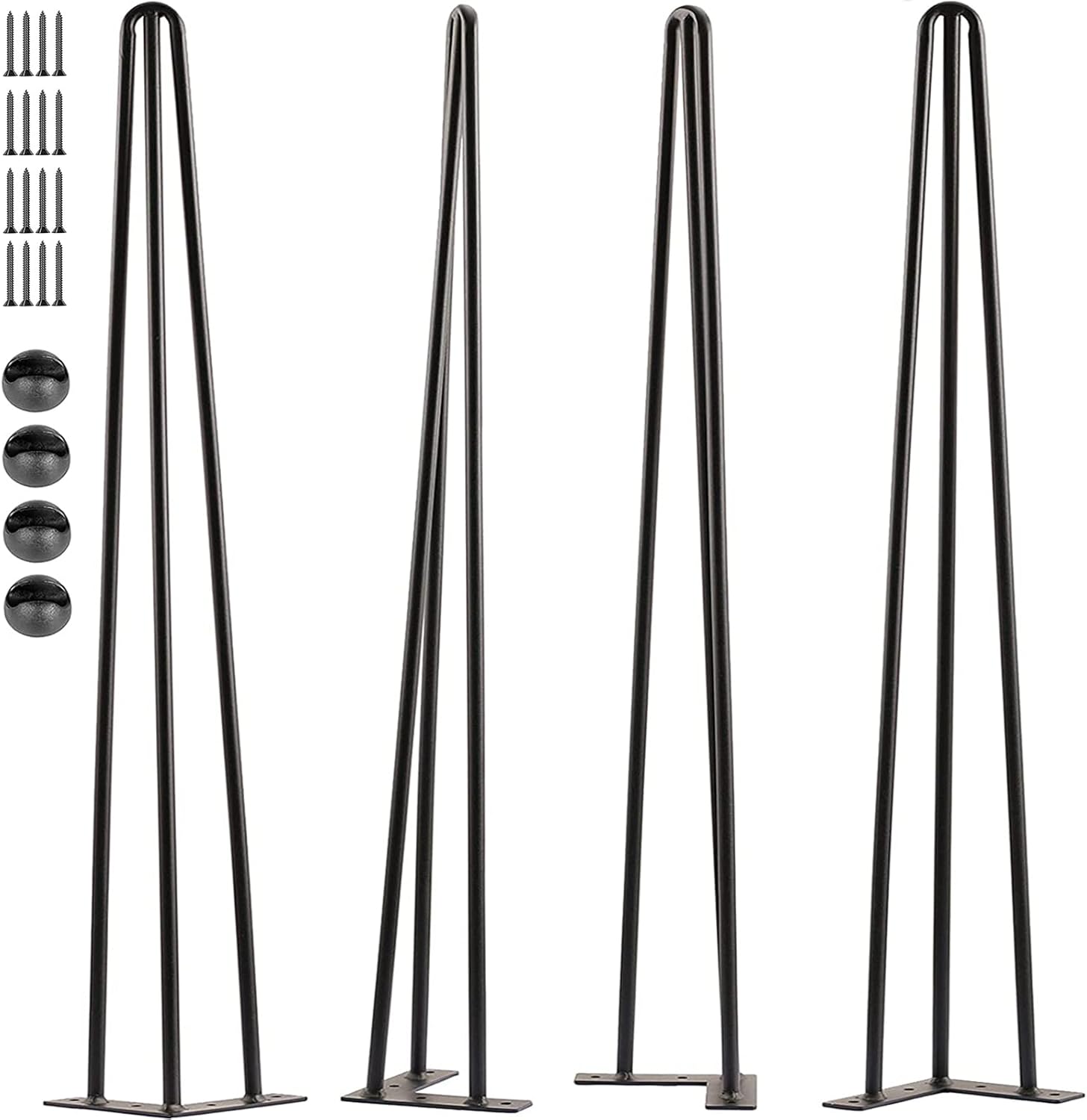 SPACEEUP 40" Hairpin Table Legs, 4PCS Coffee Desk Legs with Rubber Floor Protect...