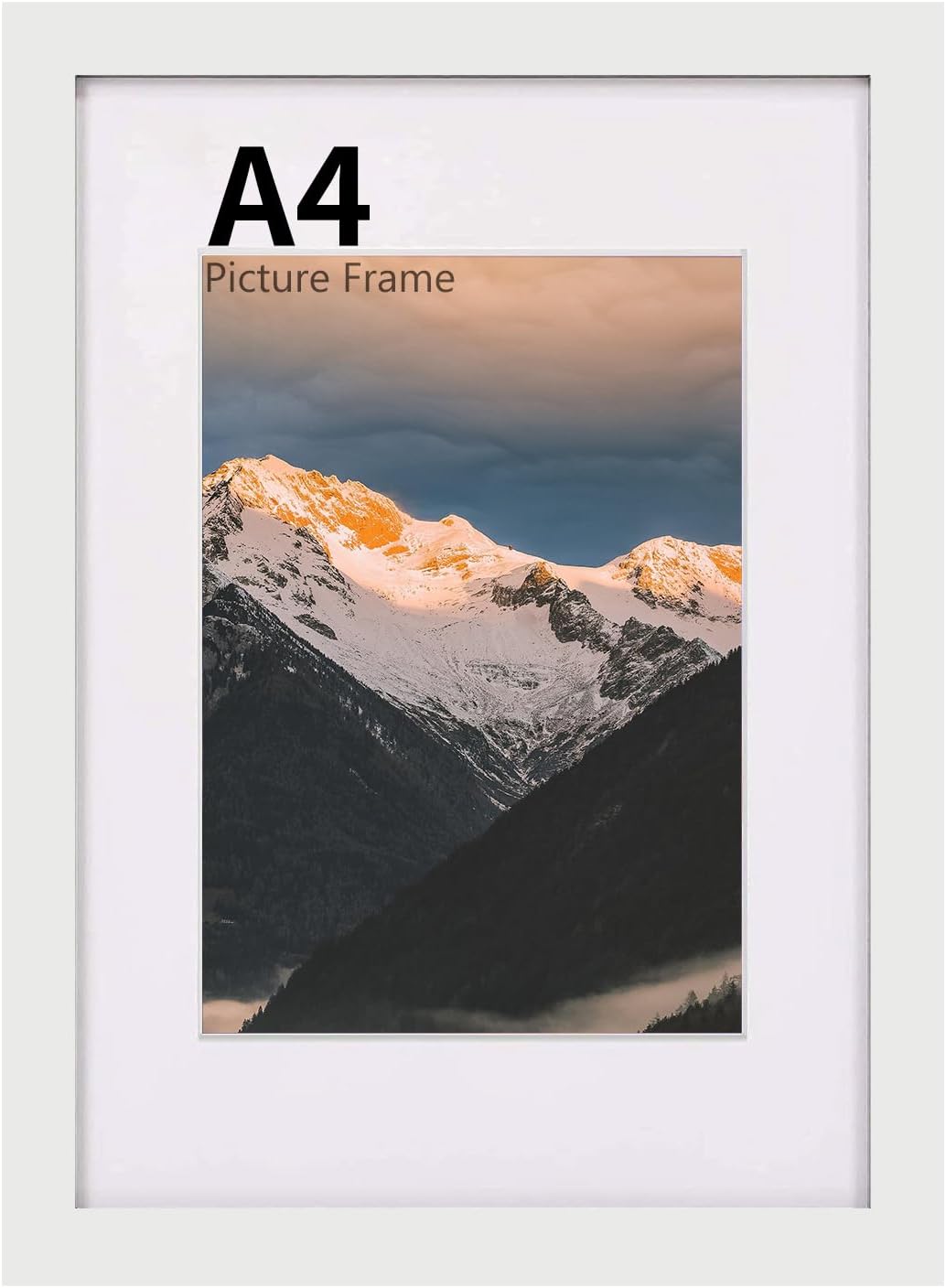 Innovative UHOUSEST A4 Picture Frame, Premium White Wooden Frame for Photos, Ver...