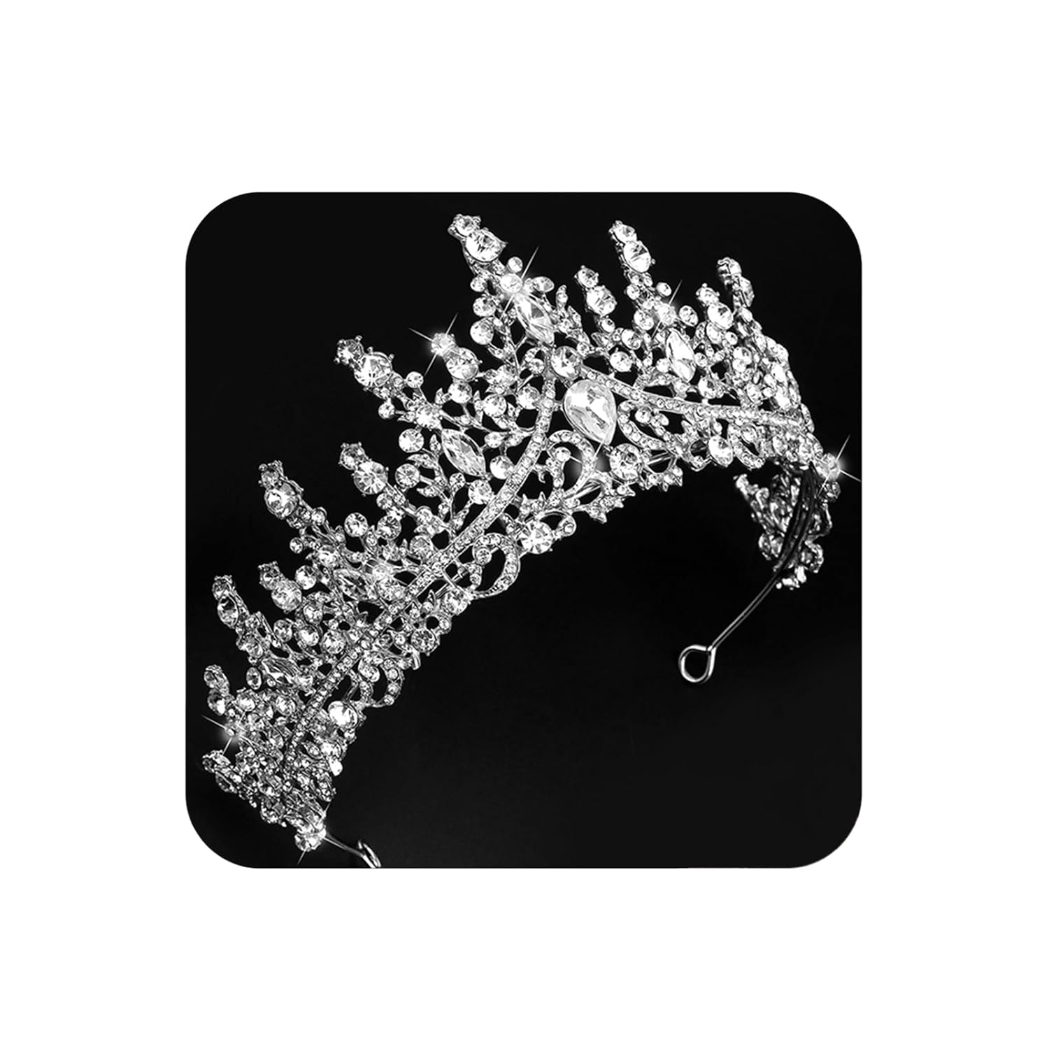 COCIDE Silver Tiara and Crown for Women Crystal Queen Crowns Rhinestone Princess...