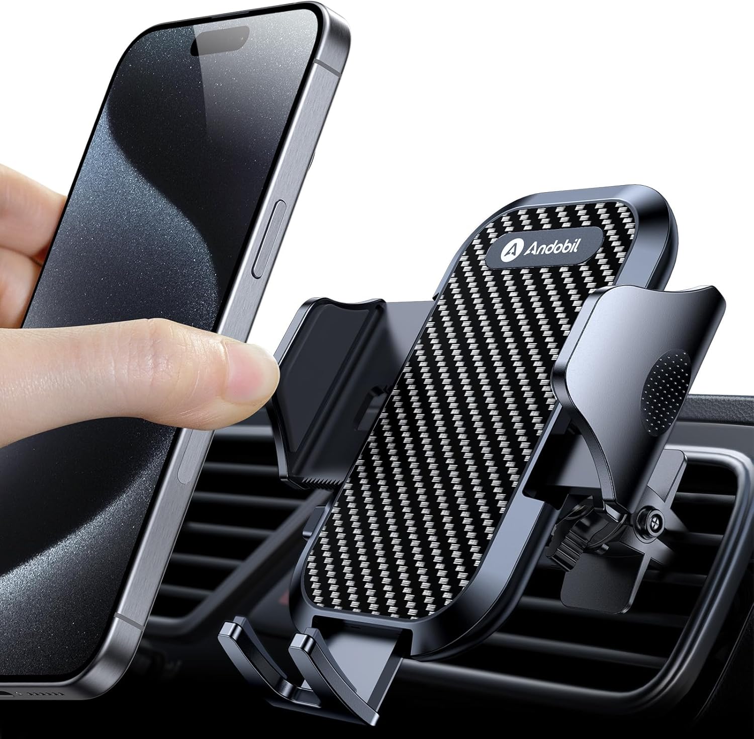 andobil Phone Holders for Your Car - Air Vent Phone Mount, Ultra-Stable Metal Cl...