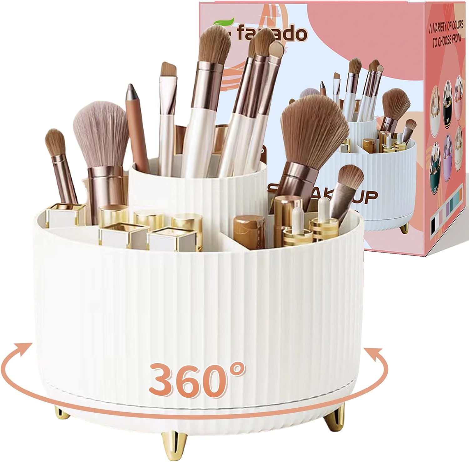 360° Rotate Makeup Brush Holder Organizer, Makeup...