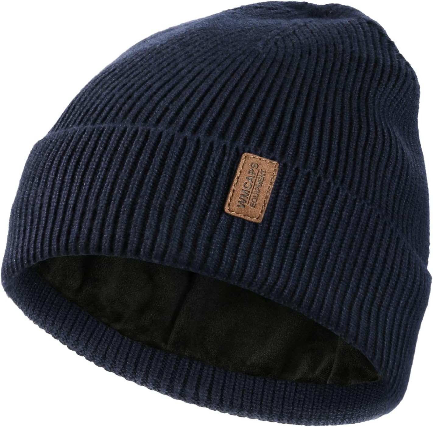 Stretchy Soft Cuffed Wooly Beanie for Men, Unique Unisex Classic Winter Hat with...