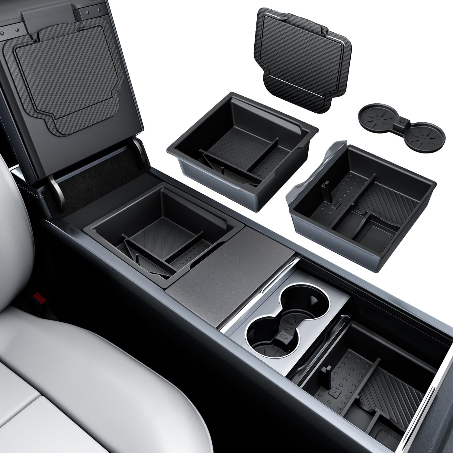 REEVAA 2025 Tesla New Model Y (Juniper) Center Console Organizer Tray Accessorie...
