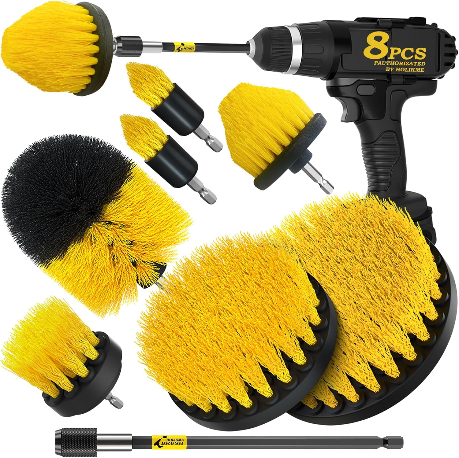 Holikme 8 Piece Drill Brush Attachments Set, Power...