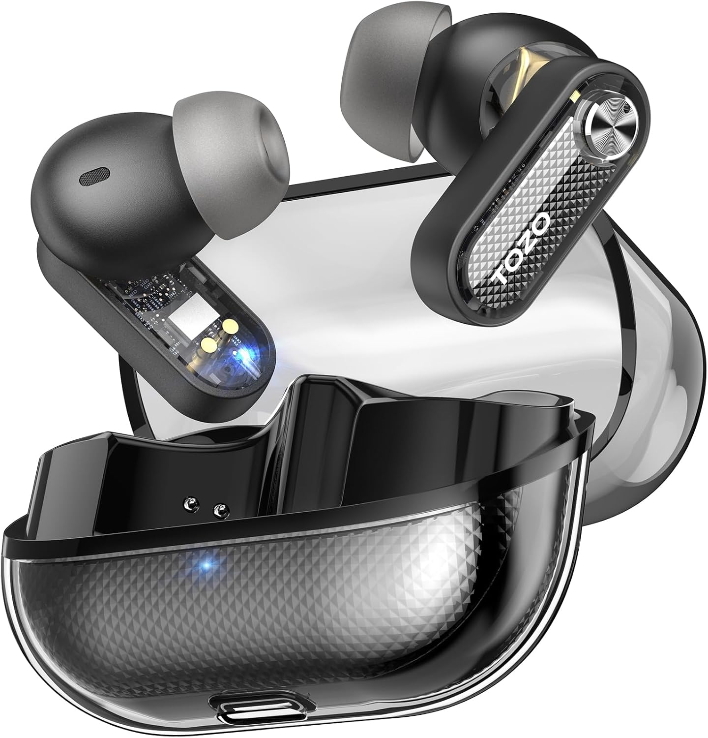 TOZO Hybrid Active Noise Cancelling Wireless Earbuds, 10mm Drivers Deep Bass Ste...