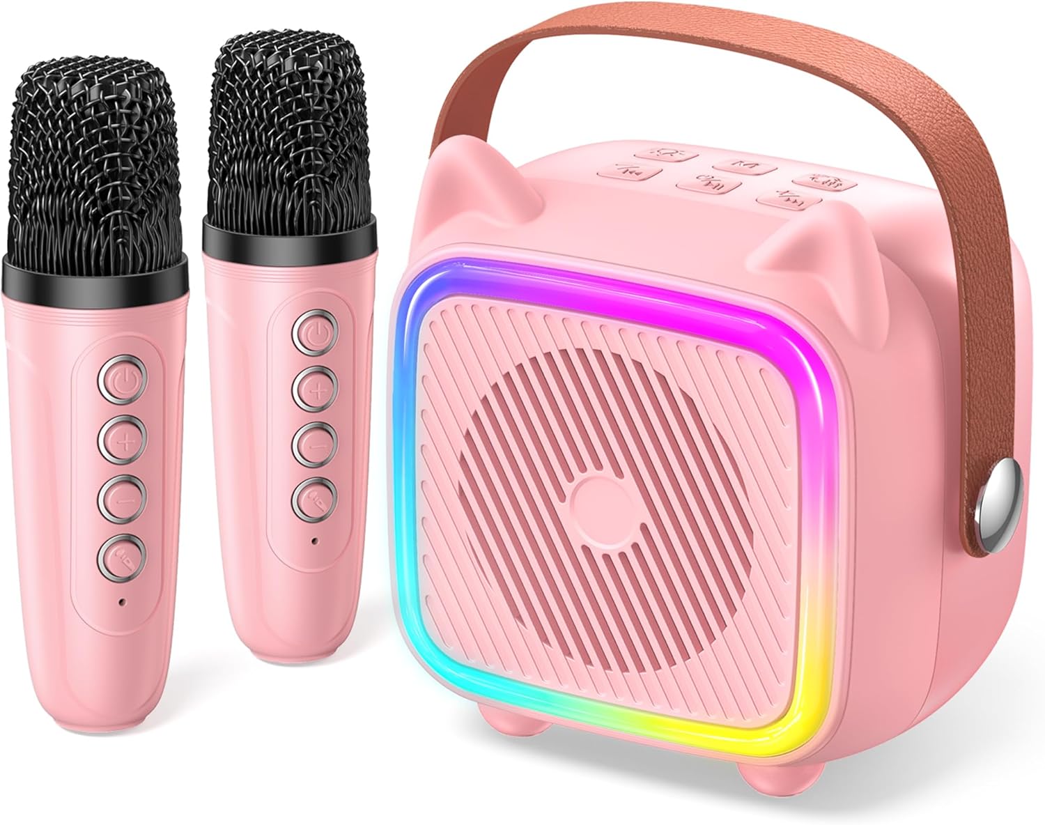 SXH Mini Karaoke Machine for Kids Portable Karaoke Machine with 2 Bluetooth Wire...